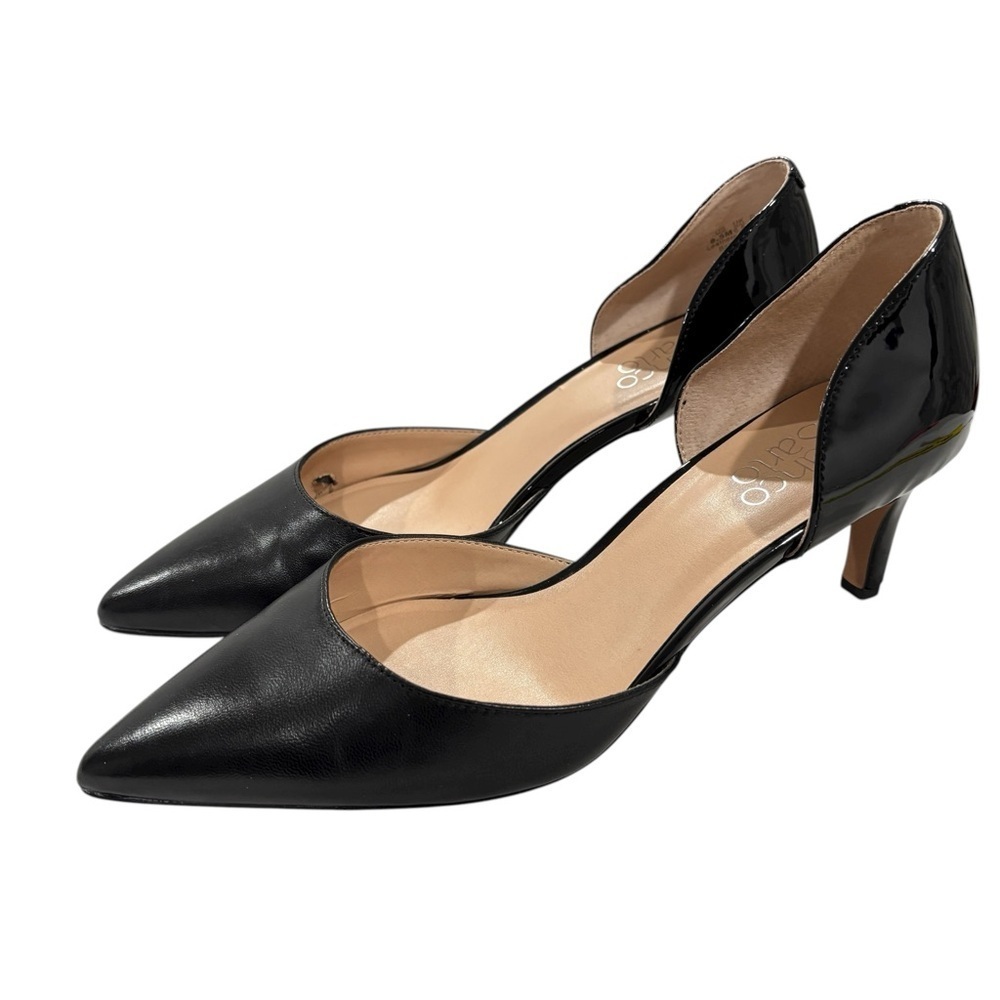 Franco Sarto Womens Daisi Pump High Heels Womens Sz 8.5 Classic Black Leather